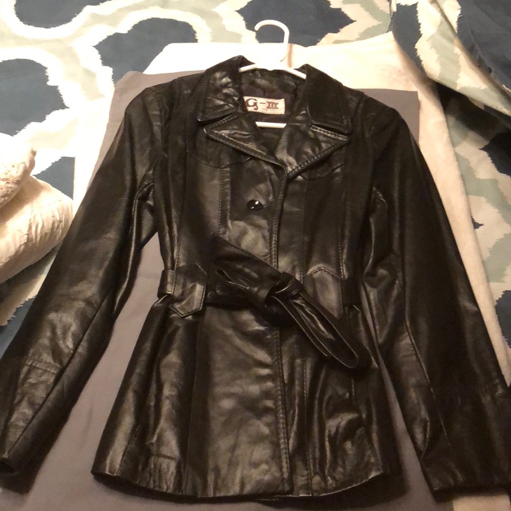 Black jacket leather